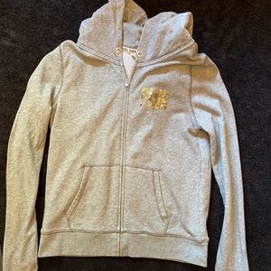 SEQUIN PINK zipper up sweatshirt